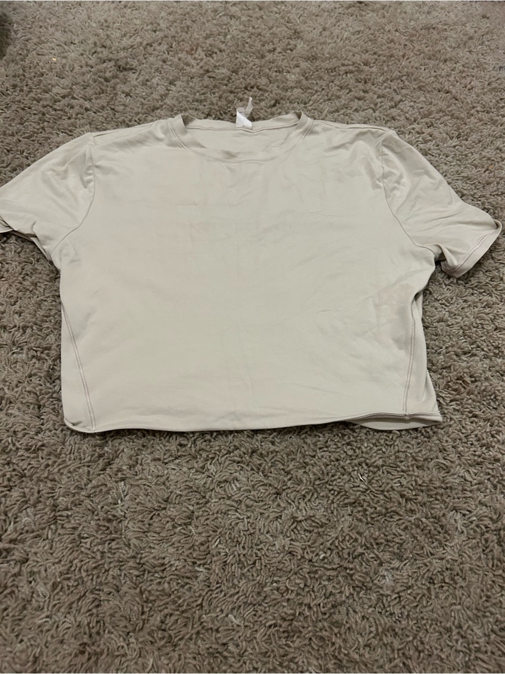 lululemon athletica Women's Cropped Crew Tee - Creamy green